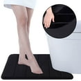 thumbnail image 5 of Tripumer U-Shape Memory Foam Toilet Rug Contour Bathroom Rug 20 x 24 inch Absorbent Mat Floor Carpet Bathroom Rugs Mat for Toilet Base Black, 5 of 7