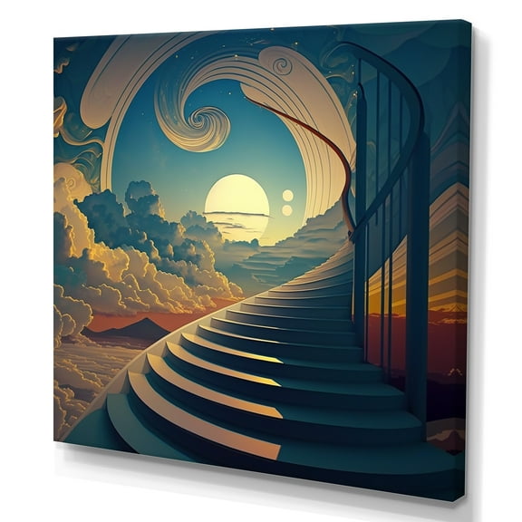 Designart Stairs To Heaven I Canvas Wall Art