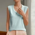 thumbnail image 2 of Posijego Knit Tank Tops for Women Crew Neck Sleeveless Sweater Vest Pullover Tank Top Solid Color, 2 of 5