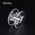 thumbnail image 3 of Unique Bargains Plastic Bobbins Standard Sizes for Multi Function Sewing Machine, Clear 100 Pack, 3 of 5