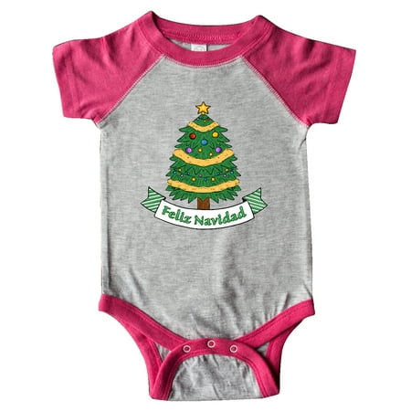 

Inktastic Feliz Navidad Tree with Banner Gift Baby Boy or Baby Girl Bodysuit