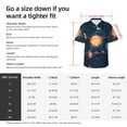 thumbnail image 5 of Sikiie Solar System And Planets Print Men's Hawaiian Shirt, Summer Beach Button Pocket Short Sleeve T-Shirt,XX-Large, 5 of 7