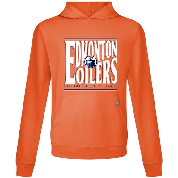 Men's Levelwear  Orange Edmonton Oilers Relay Powerhouse Pullover Hoodie