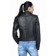 thumbnail image 4 of Ladies Cross Zip Leather Moto Jacket, 4 of 8