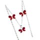 thumbnail image 4 of COLLAR DE MARIPOSA ROJA LUX DE PLATA Y ARETES, 4 of 4