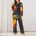 thumbnail image 2 of Sikiie Hawaiian Style Bald Eagle Women's Long-Sleeve Shirt and Full-Length Bottom Pajama Set (s-xxl)-Small, 2 of 7