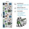 thumbnail image 2 of Blue Football Game Icons Pattern Hot Yoga Mat Towel Non Slip for Hot Yoga - Quick-Drying Yoga Mat Cover with 4 Corner Pockets with Travel Bag - Hot Yoga Towel Non Slip 70"x26", 2 of 6