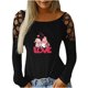 thumbnail image 1 of Blusa de manga larga con estampado de día de San Valentín y hombros descubiertos para mujer Fridja  hkj1162, 1 of 7