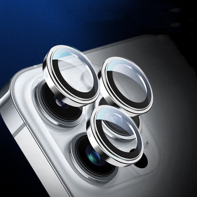 Protector de cámara de Metal para iPhone 16 15 14 Pro Max, anillo de aleación de cristal para lente, tapa de lente trasera, 2-3 uds.