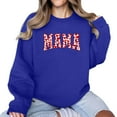 thumbnail image 5 of Penkiiy Womens Mama Sweatshirt Casual Long Sleeve Crew Neck Pullover Shirts Spring Outfits 2025 New Clothes M Blue, 5 of 7