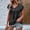 *Black, variant on ClodeEU Women's V-Neck Short Sleeve Solid Color Summer T-Shirt with Button Watermelon Red,Womens Plus XXL
