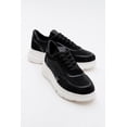 thumbnail image 2 of Pablo - Zapatillas de plataforma de piel y ante negro con diamantes de imitación (mujer) negro 22.5 CM, 2 of 5