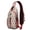 Brown Christmas Tree, variant on Sling Backpack,Christmas Forest Pattern Crossbody Bag with Water Bottle Holder,Waterproof Sling Bag for Men/Women with Chest Phone Holder for Hiking,Travel