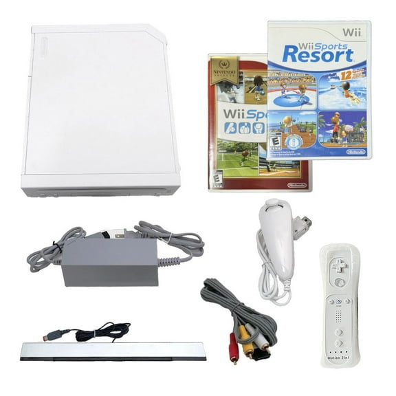 Restored Nintendo Wii Console Wii Game System White with Wii Sports & Sports Resort (Refurbished)