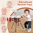 thumbnail image 4 of Batería para niños TWFRIC Jazz Drums con taburete para niños de 3 a 5 años, 4 of 7