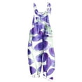 thumbnail image 2 of Wensltd Women's Casual Loose Jumpsuits One Piece Sleeveless Printed Wide Leg Long Pant With Pockets, 2 of 5