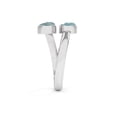 thumbnail image 6 of Natural Aquamarine Rough Shape Rings in Sterling Silver for Women, March Birthstone Jewelry for Her Birthday, Wedding Anniversary, Christmas, Mothers Day, 6 of 8