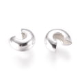 thumbnail image 2 of Iron Crimp Beads Covers Silver 4x3.5x2.5mm Hole: 1mm about 100pcs/bag, 2 of 2