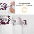 thumbnail image 2 of No Hook Shower Curtains with Snap-in Liner Set, Shell Coral Coastal Waterproof Hotel Style Bathroom Shower Curtain, Nautical Summer Beach Ocean Sea Breathable Mesh Top Window Bath Curtains 36''x72'', 2 of 9