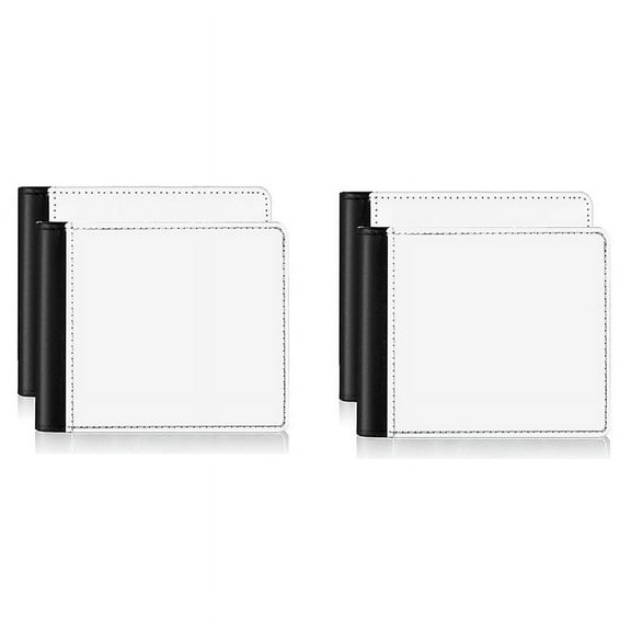 4 x sublimation wallets-white black