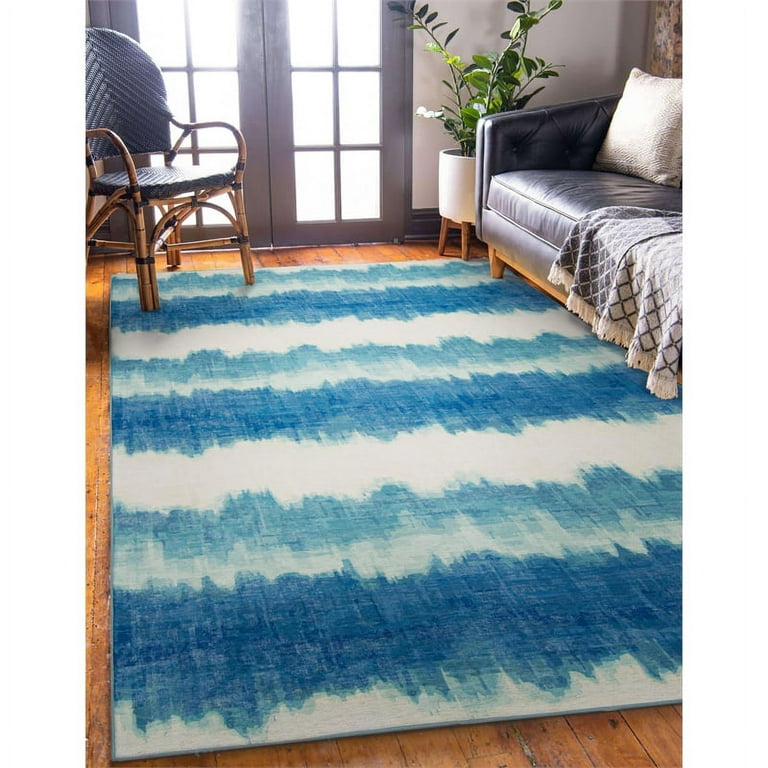 Linon Indoor Outdoor Washable Beck Polyester Area 5'x7' Rug in