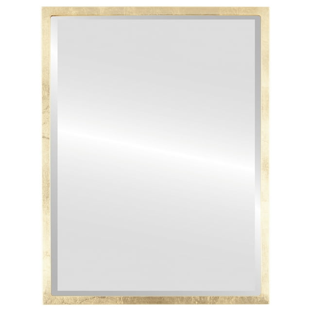 Miroir Rectangulaire Encadré London - Feuille d'Or - 19 Pouces x 25 Pouces