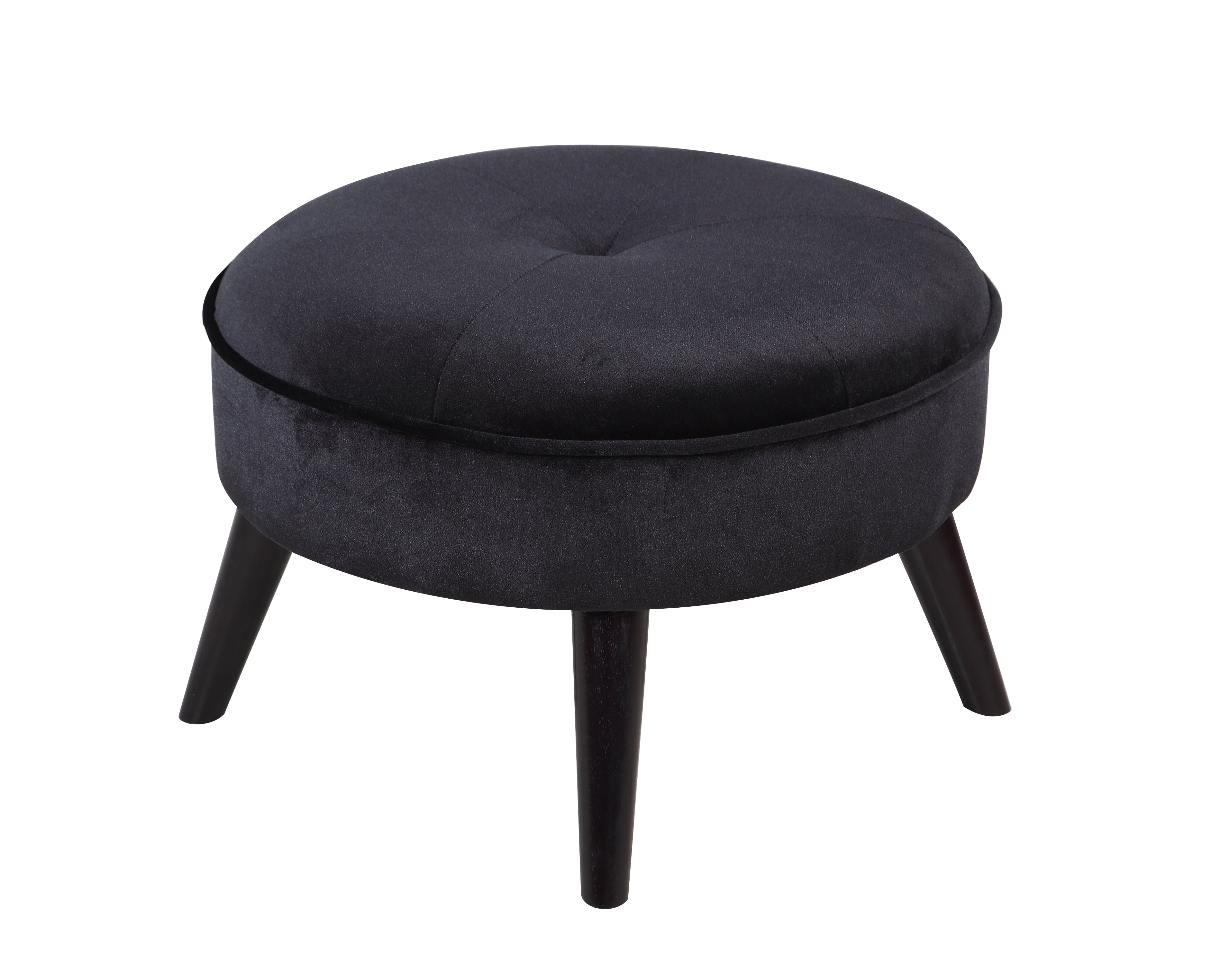 Mobilis Round Velvet Footrest Ottoman