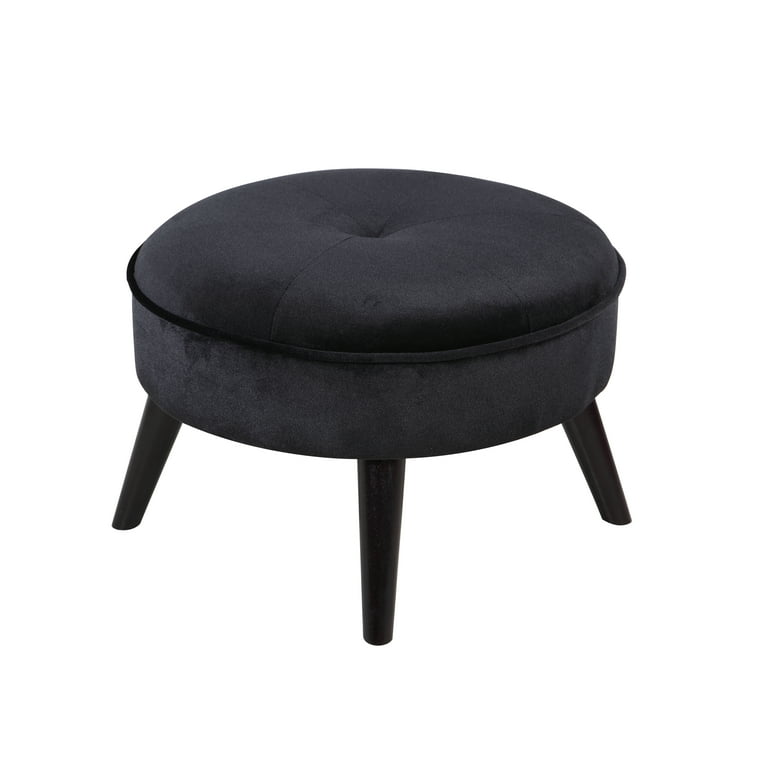 Mobilis Round Velvet Footrest Ottoman Walmart