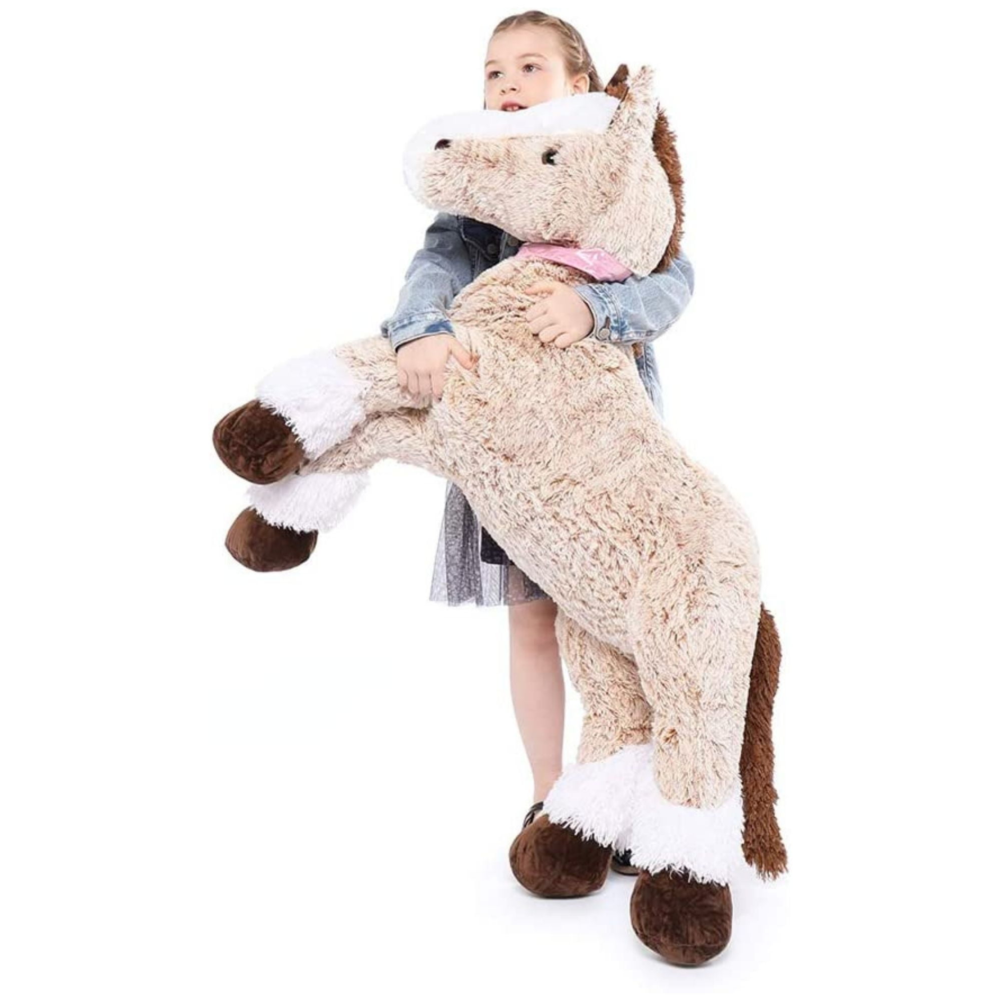 Tezituor 35" Giant Horse Stuffed Animal Large Stuffed Horse Plush Toy