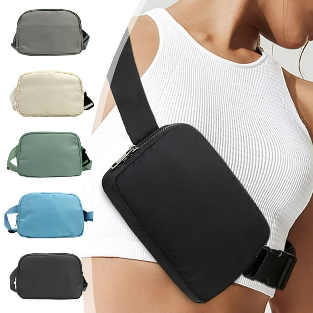 Bolsa impermeable de nylon para el pecho • Bandolera cruzada para hombres y mujeres • 8,66x5,51x1,77 pulgadas • Correa ajustable • Mochila cintura para correr y deportes al aire libre