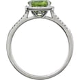 thumbnail image 2 of Sterling Silver Halo-Style Peridot & .01 ct tw Diamond Ring - Size 7, 2 of 4