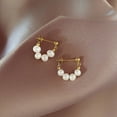 thumbnail image 5 of Pendientes de temperamento de perlas barrocas de agua dulce con aguja de plata S925, 5 of 5