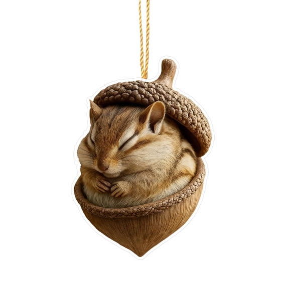 2D Acrylic Nut Animal Series Decorative Pendant, Car Rearview Mirror Ornament With 2D Cute Animal & Nut Design, 10Cm For Car Interior Personalization And Gifting