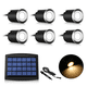 thumbnail image 1 of Paquete de 6 mini focos LED, luz solar empotrable en el suelo, 3 W, luz empotrable en el suelo para exteriores, foco empotrable en el suelo para exteriores, inoxidable, cargable hasta 800 kg, 12 V-24 V CC, color cálido redondo de acero inoxidable [Clase de eficiencia energética A+++] ER, 1 of 5