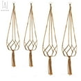 thumbnail image 3 of 4PCS 35.4 Inch Plant Flower Hanger Macrame Jute for Indoor Outdoor Ceiling Deck Balcony, Planter Holder Basket Boho Home Decor, 3 of 13