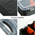 thumbnail image 5 of FOMIYES Practical Black Transparent Tool Box Organizer for Screw and Tool Storage, 5 of 7