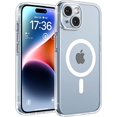 thumbnail image 1 of shiyou-Magnetic for iPhone 14 Case Clear, Upgraded Full Camera Protection, Fit for MagSafe, Rugged Phone Case for iPhone 14 6.1 Inch, Anti-Yellowing, Drop Protection, Clear, 1 of 4