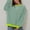 *Green, variant on BODOAO Oversized Striped Crewneck Sweatshirt for Women Long Sleeve Color Block Pullover Tops Casual Loose Workout Shirt Women Oversized Striped Crew Neck Sweatshirt Loose Pullover Shirt Top Blue L