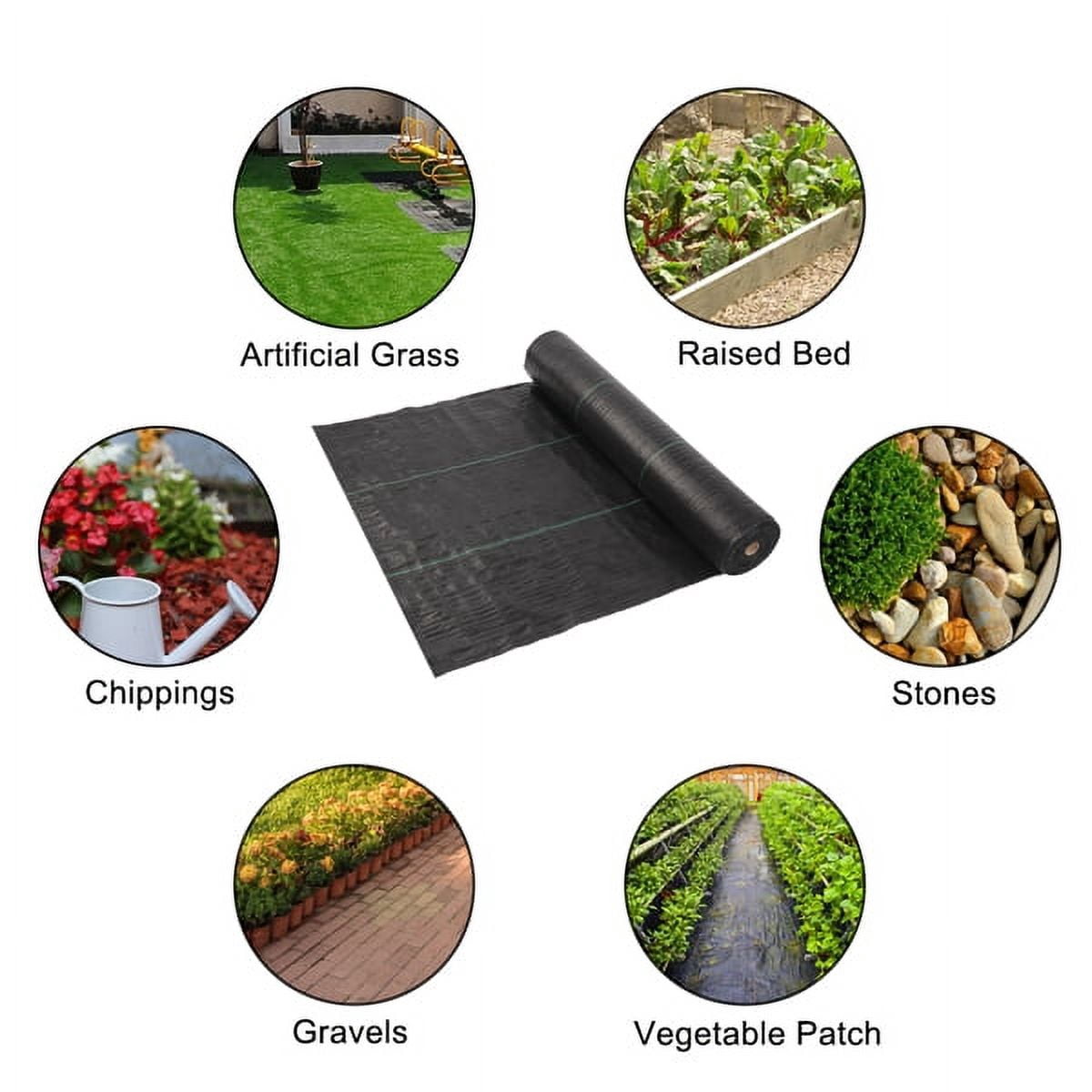 4x100ft Weed Control for Flowers, Crops, Greenhouses, Potted Plants, Black