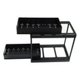 thumbnail image 1 of Under Sliding Cabinet Basket Organizer, Easy To Clean Under Sink Organizer ABS Material Multipurpose Easy To Install  For Kitchen Black,White, 1 of 8