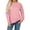 B-Pink, variant on Aiyino Sweatshirts for Women Crewneck Long Sleeve Shirts Tunic Tops for Leggings