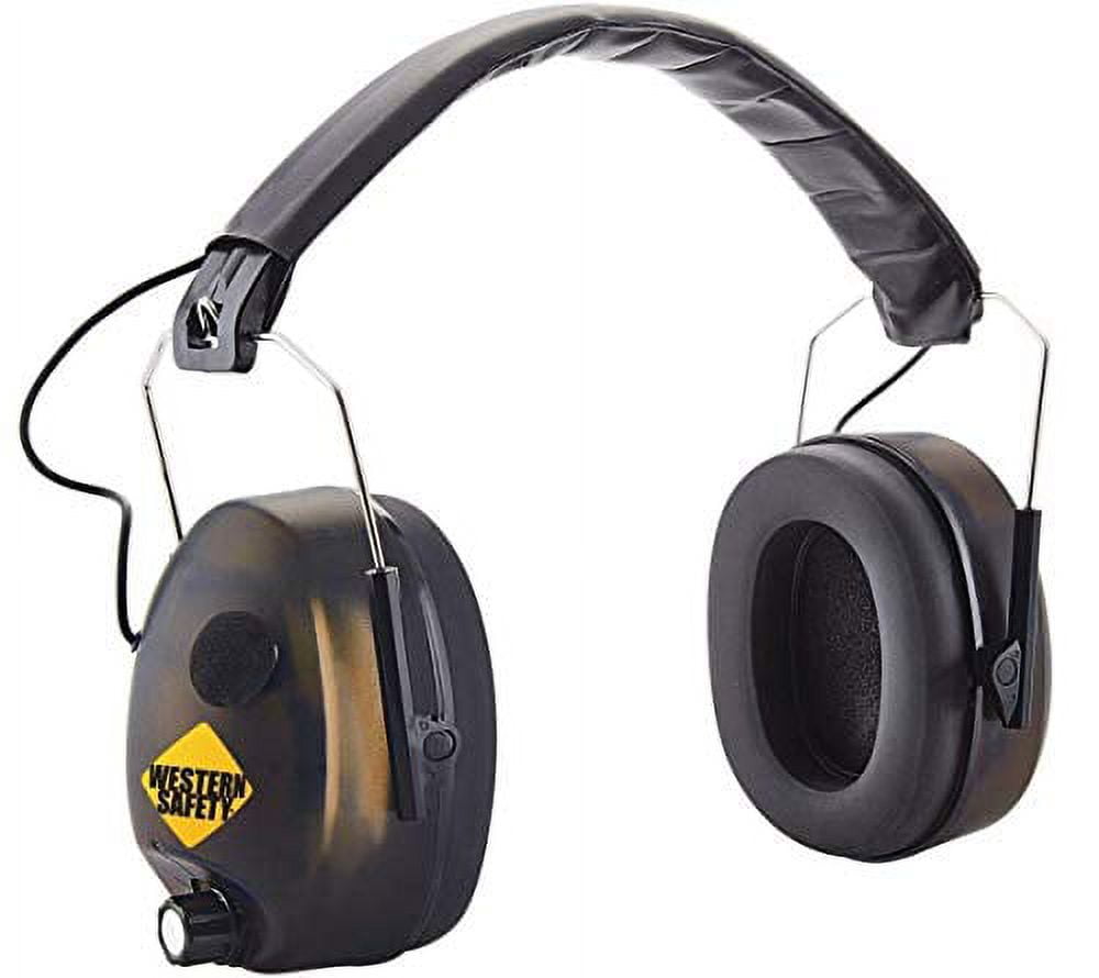 Western safety noise canceling electronic ear muffs clearance