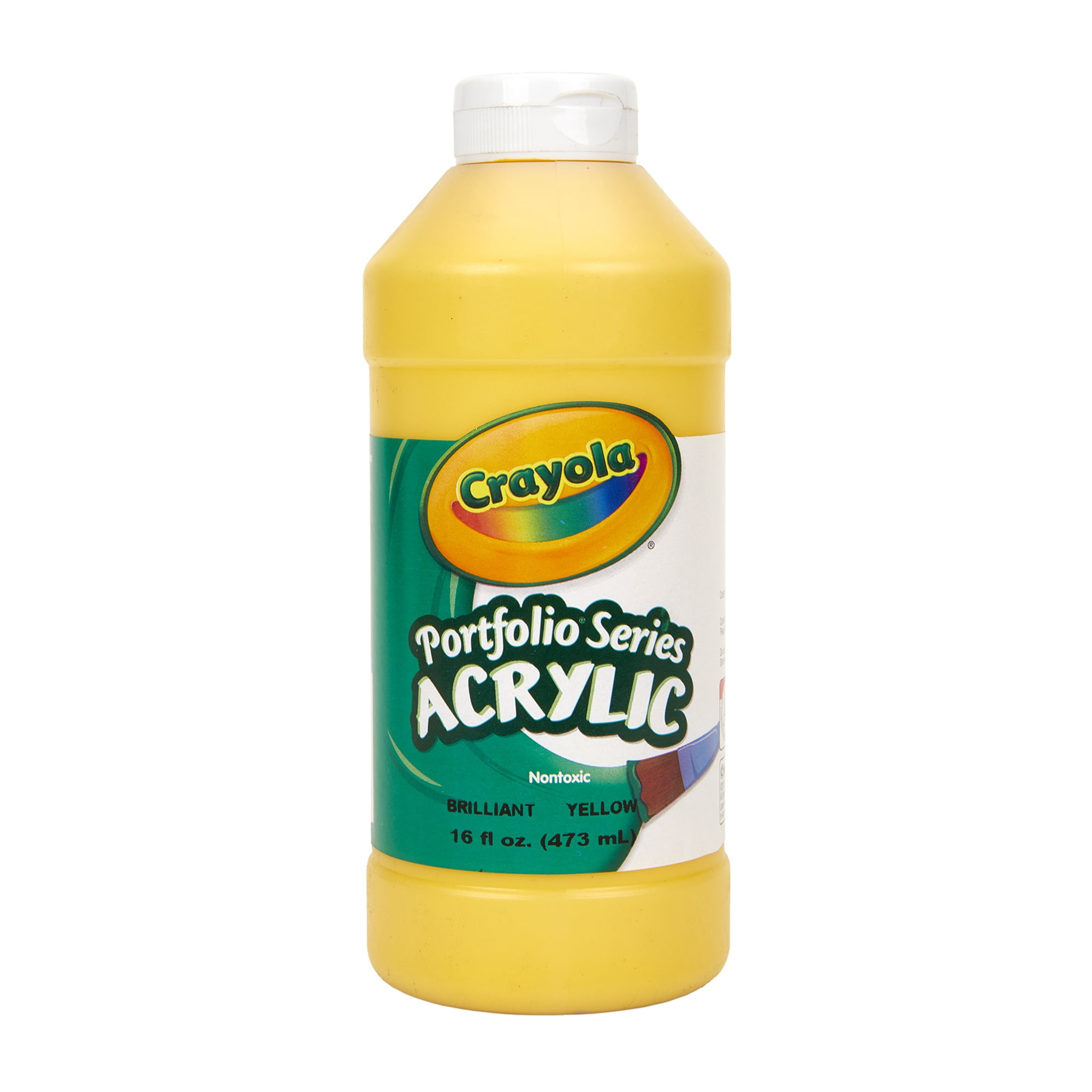 Crayola Portfolio Series Acrylic Paint, 16 oz., Brilliant Yellow, Pack of 2