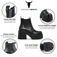 thumbnail image 2 of Windsor Smith Womens Black Leather Platform Ankle Chelsea Boots - Tricky, 2 of 6