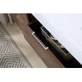 thumbnail image 5 of Stufurhome Valeria Walnut 59 inch Wall Mounted Double Sink Bathroom Vanity, No Mirror, 5 of 9