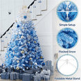 thumbnail image 4 of Renwick 7.5ft Flocked Artificial Christmas Tree with Foldable Stand, Lake Blue Gradient, 4 of 8