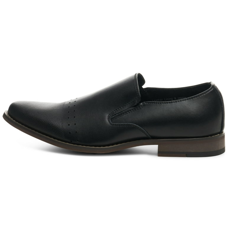 Alpine Swiss Double Diamond Mens Leather Loafers Oxford Slip on