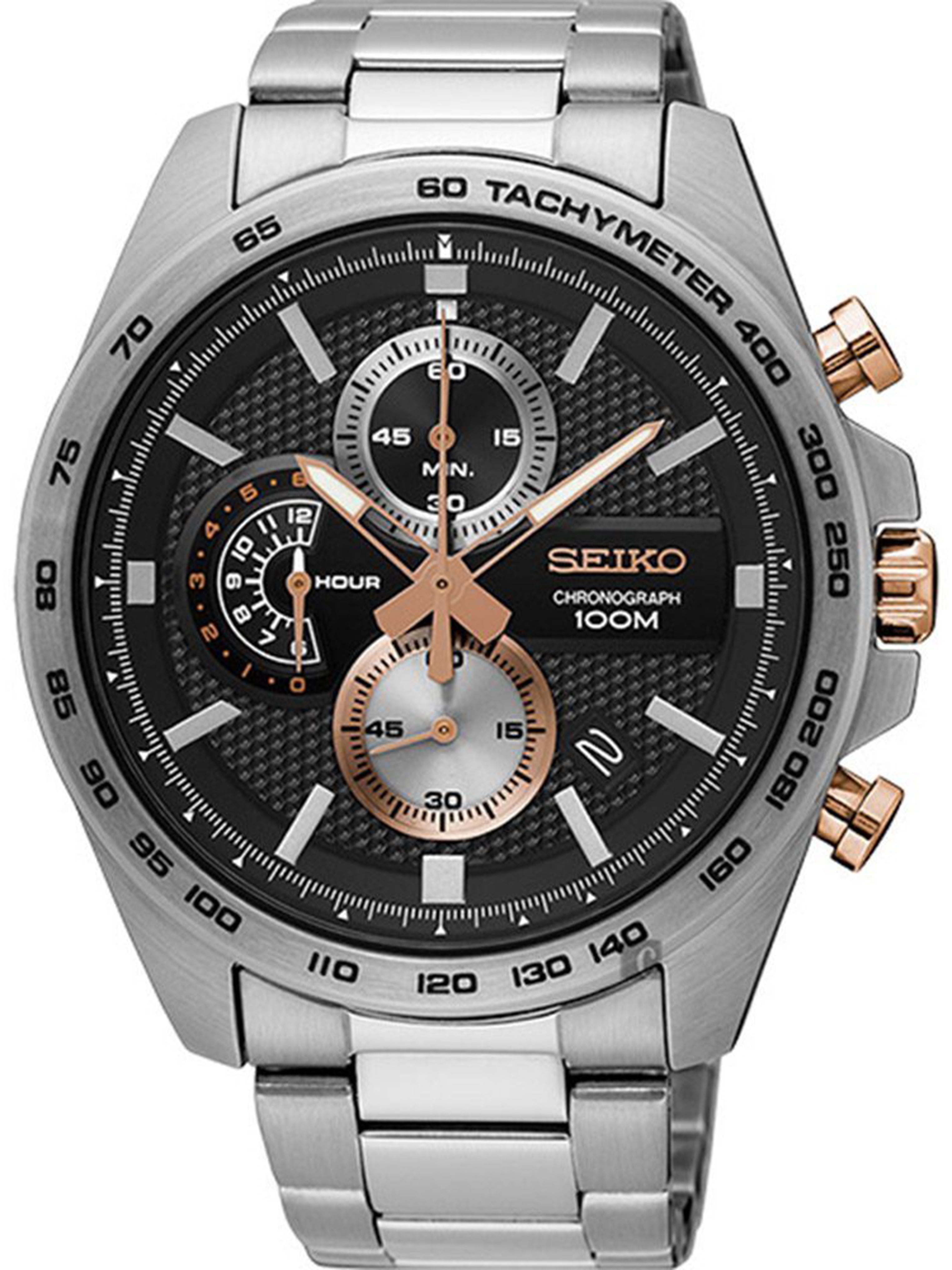 SEIKO SSB307P1,Men's Chronograph,stainless steel case and  bracelert,date,100m WR,SSB307 - Walmart.com