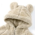 thumbnail image 3 of Annhoo Toddler Boys Girls Fuzzy Jackets Winter Full Zipper Long Sleeve Coats with Cute Ears Hoods Comfy Warm Outwear, 3 of 8