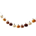 thumbnail image 2 of Cififendec Thanksgiving Harvest Pumpkin Garland, 98.43", Multi Tone Soft Pumpkin Twine String Hanging Decor for Fall Fireplace Mantel Decor, 2 of 7